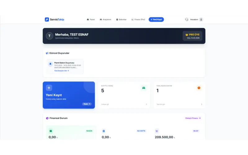 Bakimda.net Arayüzü